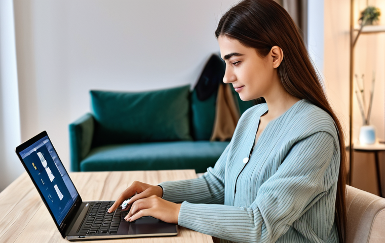 전환율 향상을 위한 최신 기술 동향 - Personalized Shopping Experience**
"A young, stylish Turkish woman browsing an e-commerce website o...