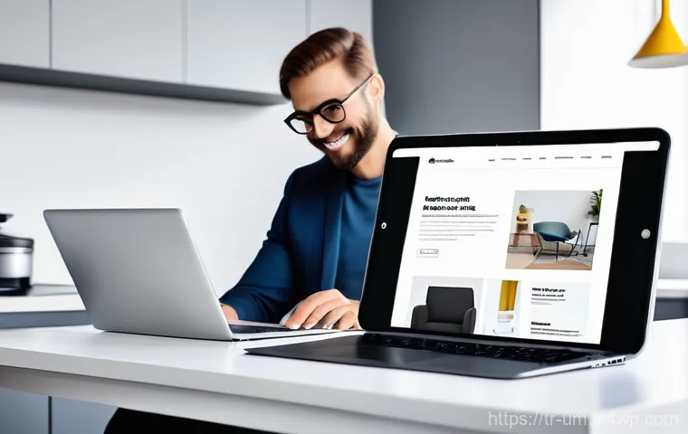 전환율 최적화를 위한 온라인 마케팅 전략 - Image Prompt 1: The Seamless Digital Showroom Experience**