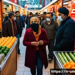 Home 16 고객의 심리적 요인을 활용한 전환 전략 - A modern Turkish marketplace scene showing diverse adult customers experiencing emotional excitement...
